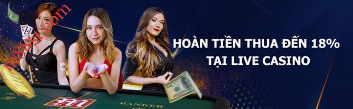 Hoan tra khung Live casino Mức hoàn trả khủng tại Live Casino của M88