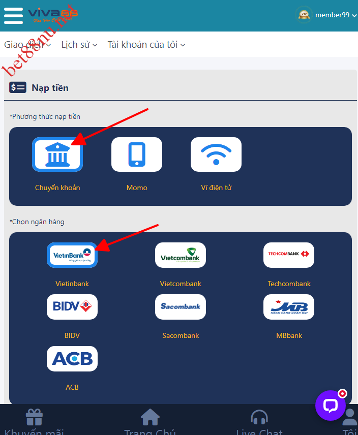 Hướng dẫn nạp tiền bong88 nhanh nhất và dễ dàng nhất 2024 - hình 2